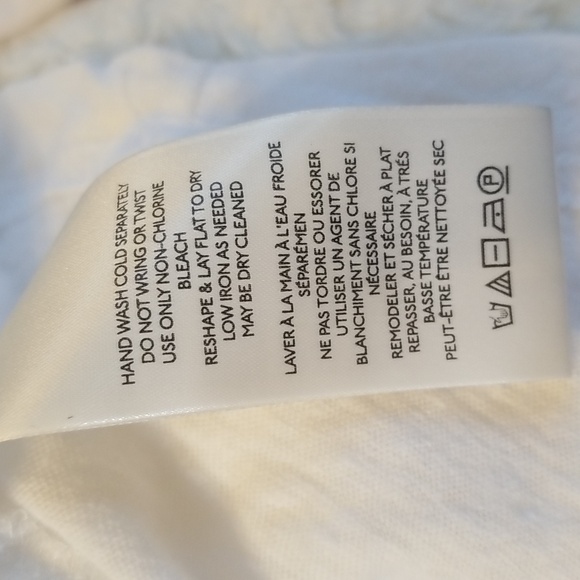 Free People Market Embroidered V Neck Tie Front Top White Oversized Medium - Picture 9 of 10